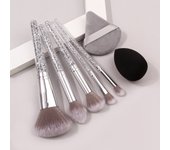 Premium 5 Diamond handle Makeup brush Loose Powder Blush Eyeshadow Brush Soft Makeup Sponge Egg Setting Powder Puff