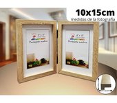 Marco de Madera para Mesa Portafotos Doble Vintage Marcos de Foto Decorativo Color Roble