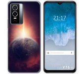 Funda Silicona para Vivo Y76 5G diseño Tierra Dibujos
