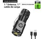 Powerful 3LED Super Bright Flashlight Portable Mini Burst Flash Torch Rechargeable Emergency Spotlight with Pen Clip Tail Magnet