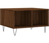 vidaXL Mesa de centro madera contrachapada 60x50x36,5 cm Blanco, Negro, Blanco brillante Mesita de Salón o Comedor o Auxiliar Mesa de Café Meuble Salón