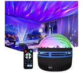 Proyector de auroras boreales con luz LED recargable por USB, proyector de cielo estrellado con mando a distancia para dormitorio, decoración de fiestas (B)