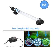 13W UV Light Sterilization Lamp Submersible Ultraviolet Sterilizer Water Disinfection for Aquarium Fish Tank Pond AC220-240V