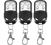 Juego de 3 mandos a distancia universales para puertas automáticas de frecuencia 433,92 MHz Código fijo, 4 botones para controlar hasta 4 puertas