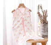 HappyFlute New Cute Print Two-Way Zipper Design Super Soft Bamboo Cotton Fabric Sleeveless Baby Summer Anti-kick Sleeping Bag