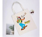 Disney A Goofy Movie Cartoon Large Capacity Canvas Shoulder Bag Women's Casual Tote Kids Student Handbag Shopping