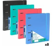 Carpeta de anillas Carchivo Multicolor A4 (8 Unidades)