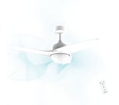 CECOTEC 05942 Ventilador de color blanco y diseño moderno con mando a distancia y potencia de 49 W EnergySilence Aero 460