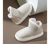 Zapatos de invierno de algodón para el hogar para mujer, botas de algodón antideslizantes con suela gruesa para oficina, calentadores de pies para parejas, botas de algodón para el hogar para hombre, invierno