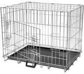 vidaXL Jaula Metálica de Perro Plegable Transportín Transporte Viaje Mascota Dimensiones M,  L,  XL y mas