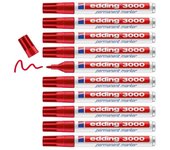 Rotulador edding marcador permanente 3000 rojo punta redonda 1,5-3 mm recargable