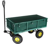 Carro de Mano Plegable XXL - Carro Jardín con Lona Extraíble, Carretilla de Carga con Ruedas, Carrito Transporte Playa, Carrito Playa o Jardin, Carretilla Plegable - Verde