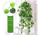 105cm Artificial Plants Vines Fake Green Leaf Ivy Plastic Wall Hanging Faux Scindapsus Crabapple for Home Garden Wedding Decor