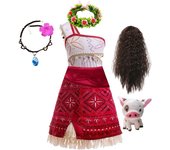 New Movie Moana Girl Dress Halloween Party Costume Princess Fancy Clothes Children Vaiana Outfit Dress