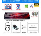 Car DVR 4K Dash Cam For Cars 10/12Inch Wireless CarPlay Android Auto GPS Video Recorder Rear View Mirror Black Box Car accessory