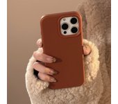 Minimalist Brown Gray Cream White Phone Cases for iPhone 16 Plus Pro Max 15 14 13 12 11 Winter Style Protective Phone Covers