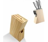 Bloque de cuchillos de madera para encimera, Organizador de cuchillos con ranura para Tijera para portacuchillas de cocina