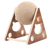 Rascador para Gatos, juguete de madera para Gatos, Bola para Rascar, Garras para Moler, Cuerda de isal envuelve by hand, Marco de Escalada para Gatos, poste rascador duradero, suministros para mascotas