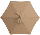 6 Bones Umbrella Replacement Canopy Waterproof 2m Parasol Umbrella Surface UV Protection Detachable for Outdoor Beach Garden