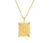 Gold Color 26 Alphabet Necklace For Women Men Stainless Steel Initial Letter Clavicle Chain Choker Birthday Party Jewelry Gifts