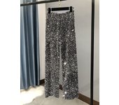 The New Women's Fashion Trendy Sparkling Gold Pants Relaxation of Tall Waist Wide-legged Pants Women's South Korean Style