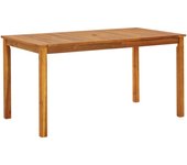 Mesa de Jardín Madera maciza de Acacia 140x80x74 cm
