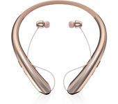 Banda de cuello de auriculares bluetooth, auriculares retráctiles Movimiento de auriculares inalámbricos - auriculares inalámbricos con micrófono, reducción de ruido, 20 + horas de reproducción, carga usb - c