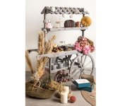 Carrito Candy Bar Madera Strawberry Envejecido