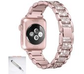Bling Diamond Strap For Apple Watch Band 40mm 45mm 44mm 41mm 42mm 38mm Metal Belt For IWatch Series 7 SE 6 5 4 Ladies Bracelet