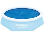 Bestway 58060 - cobertor solar azul para piscinas de 8' x 26 pulgadas - 2.44m x 66 cm