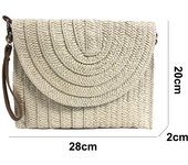 Straw Crossbody Bag Straw Shoulder Bag Casual Beach Straw Handmade Bag
