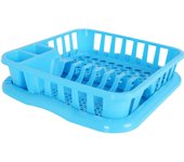 Dem - Escurreplatos con Bandeja 37x34.5x8cm (Colores Surtidos) - Compacto y Duradero - Ideal para Cocinas Pequeñas - Capacidad Ajustable