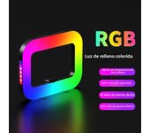 New Handheld RGB Full Color Rechargeable Video Light, Portable Mobile Phone Live Broadcast, Photography Selfie Ring Fill Light