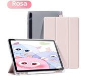 Case for Samsung Galaxy Tab S9 FE 11 S8 S7 Plus FE 12.4in S6 Lite Transparent Back Tablet Cover for Tab with Pencil Holder