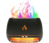 3 In 1 Himalayan Salt Rock Aroma Diffuser, Ultrasonic Essential Oil Diffuser, Simulation Flame Humidifier