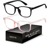 Blue Light Blocking Glasses - Fashion Square Fake Eyeglasses, Anti UV Ray Computer Gaming Glasses Blue Blockers for Women/Men