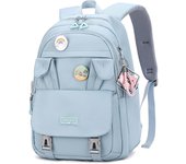 Mochila Escolar Niña, 22 litros Mochila Colegio Niña con Colgante de 8 a 14 Años, Impermeable Mochilas Escolares Grandes de Nailon para