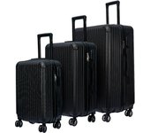 DASCK Juego de 3 Maletas de Viaje Set Trolley Abs Semirigidas con Cerradura Combinación 4 Ruedas Dobles