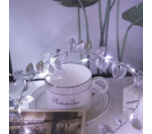 20/50/100LEDs Golden Silver Tiny Leaves Fairy Light Battery Powerd Artificial Plant Garland Vine Lights For Wedding Home Party
