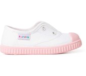 Pisamonas Zapatillas Blancas Sin Cordones Suela Colores