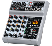 Mixer BM-05 Dj Mixing Console Met Bluetooth 48V Phantom Power Monitor Karaoke Systeem Usb Mixer Audio