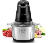Picadora de Alimentos, Picadora Eléctrica 2L Picadora de Carne Picadora de Verduras Picadora de Ajos para Cocina Doméstica, Picadora de Acero Inoxidable para Cocina, Verduras, Cebolla, Ajo, Ensalada