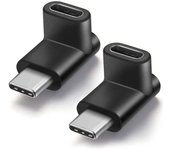 FGNS. Adaptador macho a hembra USB-C tipo C de 90 grados, ángulo hacia arriba y hacia abajo, extensión USB-C USB 3.1 tipo C de ángulo para tableta, teléfono móvil y computadora portátil