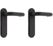 Manilla para puertas cortafuego serie Monobloc de. paso. Compatible con cerraduras serie CF60. Cuadradillo 9 mm. Negro.