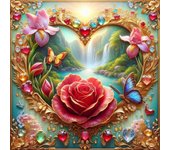 Cross Stitch Suit Pillow Rose Flower Embroidery Sets Mandala Sunflower Floral 11Ct Picture Printed Canvas Diy Kit Needlework
