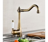 Antique Bronze Kitchen faucets 360 Rotate Swivel Faucet Hot Cold Water Tap Mixer Kitchen Sink Faucet ELK331