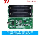 Type-C 15W 3A Fast Charge UPS Power Supply / 18650 Lithium Battery Charger Module DC-DC Step Up Booster Converter 5V 9V 12V