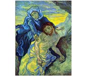 Panel decorativo del museo, listo para colgar. Van Gogh Vincent-Pieta (por Eugene Delacroix) - Cm 60x80