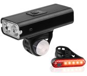 Nuevo faro para bicicleta 2*T6 con carga USB, pantalla eléctrica inteligente, luz para montar en bicicleta al aire libre, resistente al agua