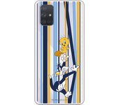 Funda original compatible con Samsung Galaxy A71 - Sylvestre Piolin Cortina Vertical